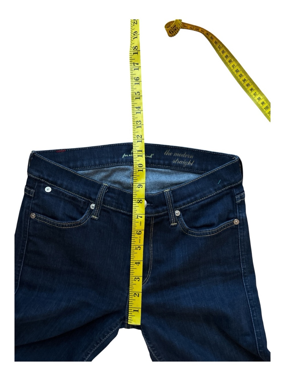 7 for all Mankind The Modern Straight Classic Women's Dark Blue Jeans Size 29 - Picture 7 of 11